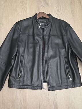 Structure Black Leather Men's Jacket